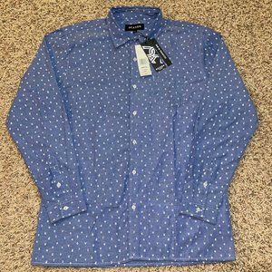 Reason Men’s Oxford Long Sleeve Button Shirt – Royal Blue, Size XL (New)